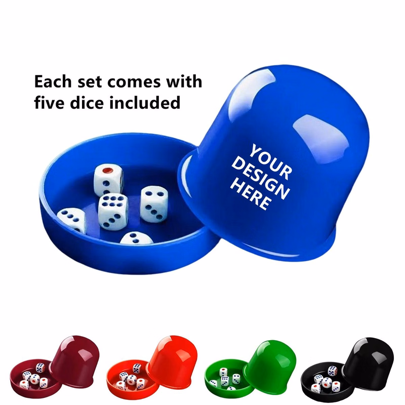 Dice Shaker With Storage Tray And 5 Dice