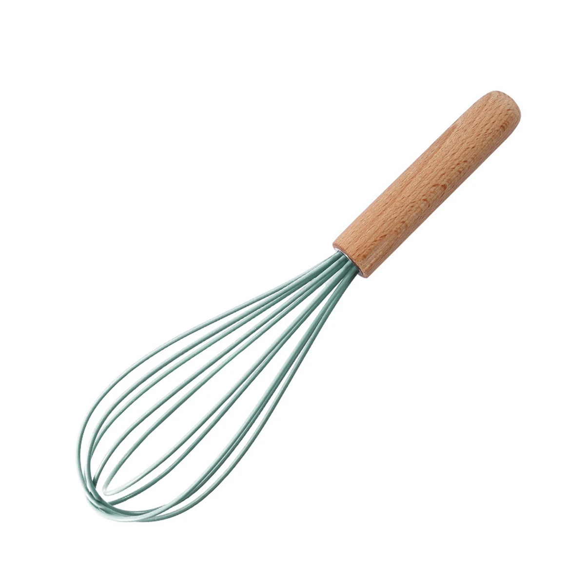 Wooden Handle Silicone Baking Whisk 1