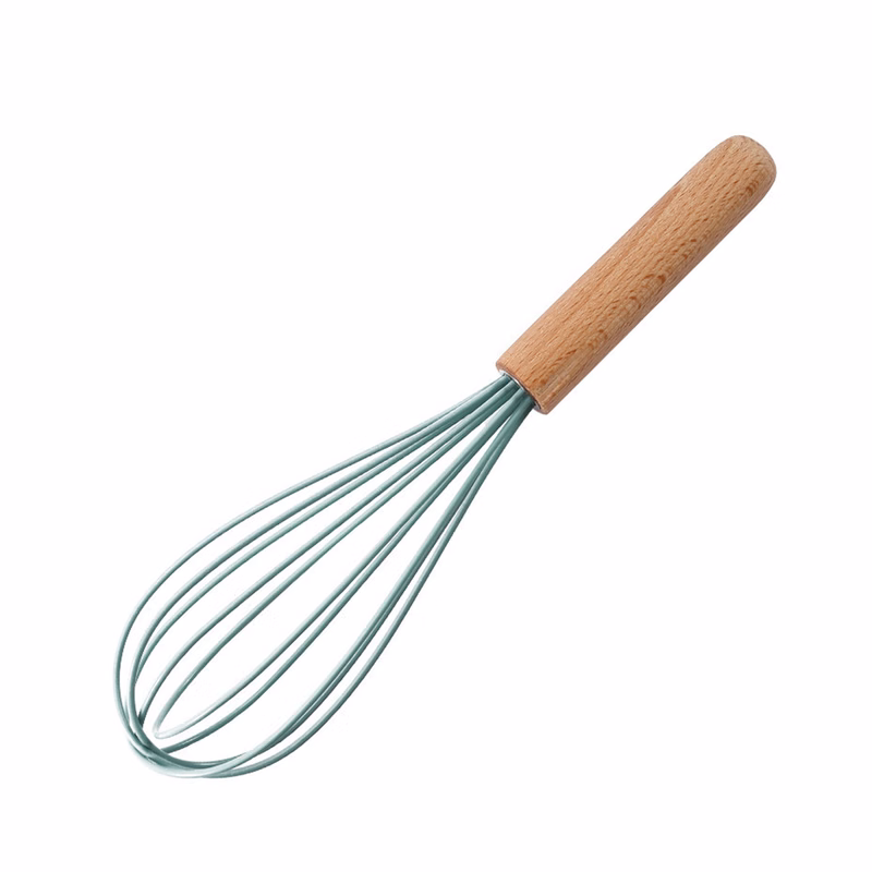 Wooden Handle Silicone Baking Whisk