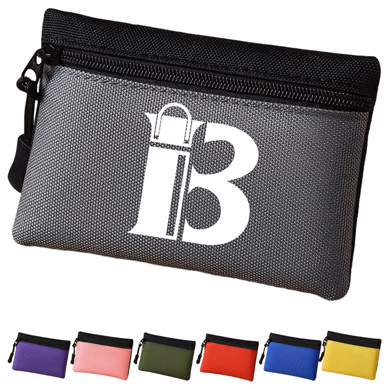 Mini Canvas Zipper Coin Pouch