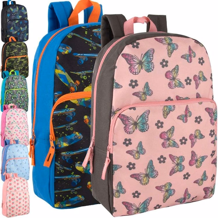 17" Printed Backpacks - Assorted