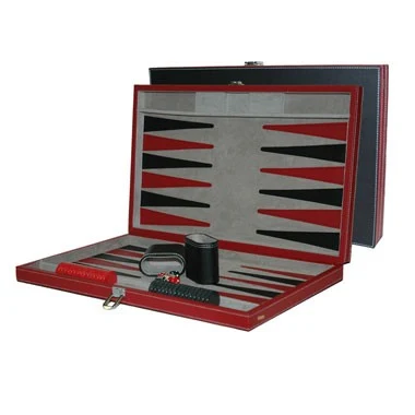LEATHERETTE BACKGAMMON SET- LARGE 1