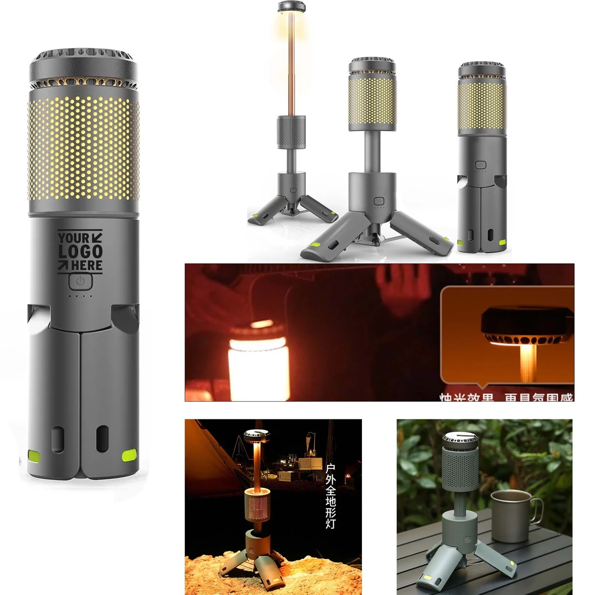 10000mAh IPX7 Waterproof Rechargeable Led Camping Portable Telescopic Night Lantern Light 1