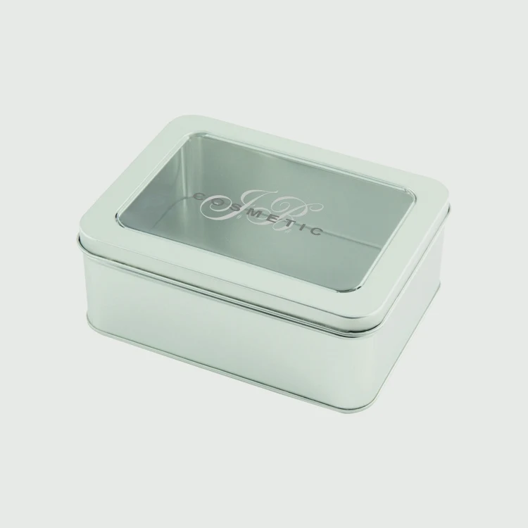 TIN CASE WITH HINGED WINDOW LID 1