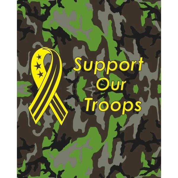 Support Our Troops Garden Flag - Camouflage 1