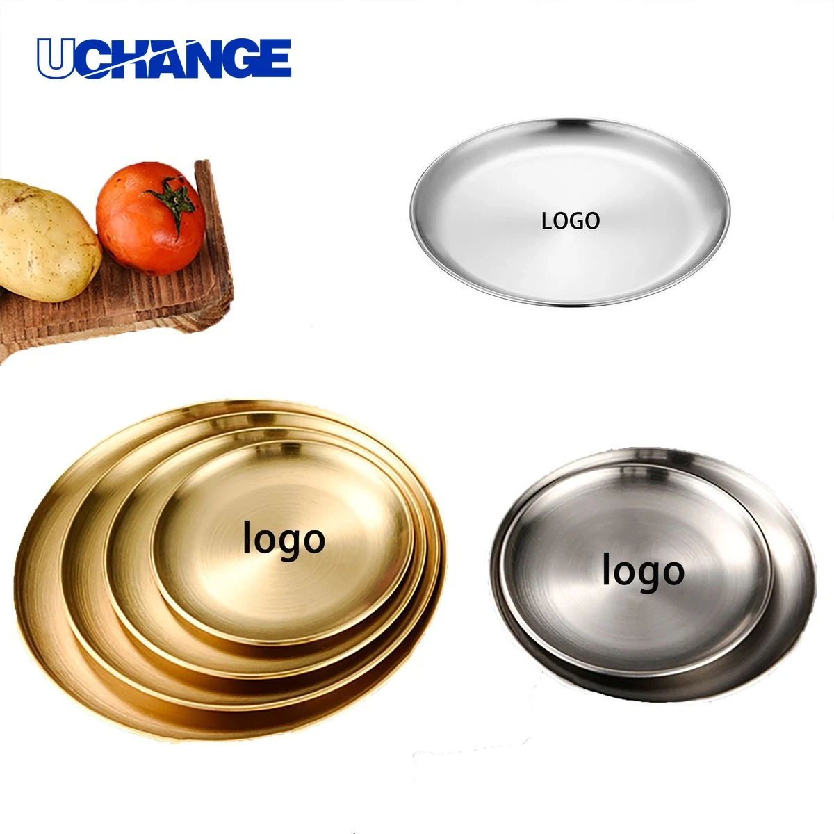 Ten Inch Stainless Steel Dinner Plate 1