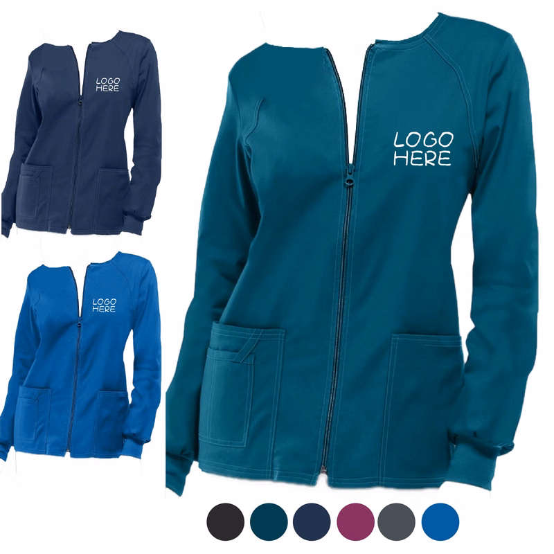 Round Neck Zipped Jacket