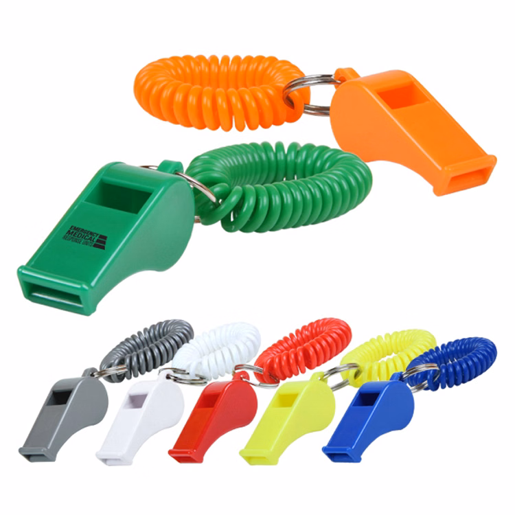 Coil Wristband Whistle Keychain