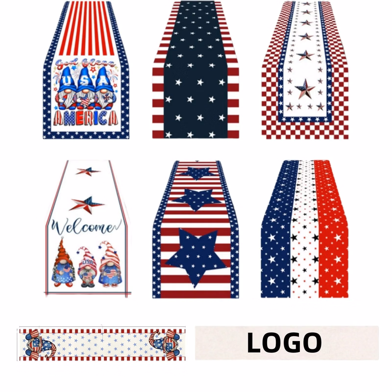 Patriotic Stars Stripes Table Runner