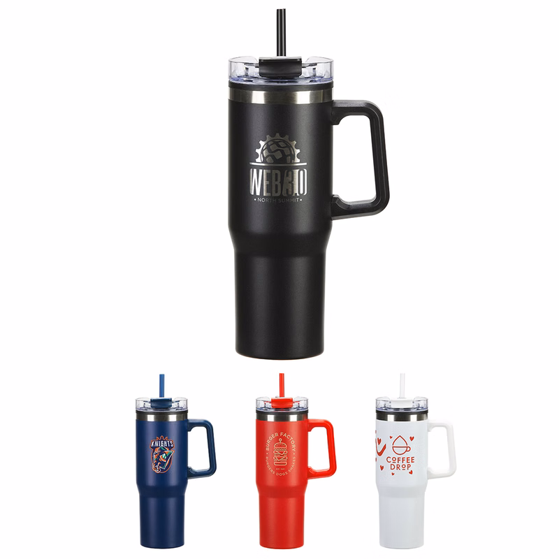 Oceanic 30 oz Stainless Steel/Polypropylene Mug with Color-Matching Handle
