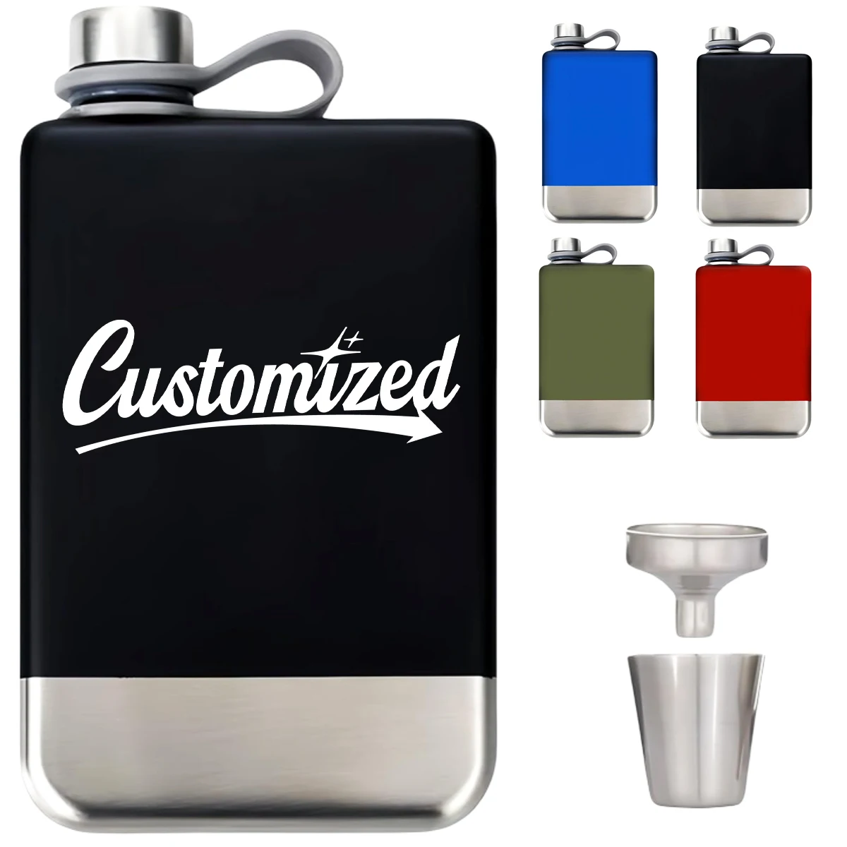 9Oz. Stainless Steel Hip Flask with Screw Cap 1