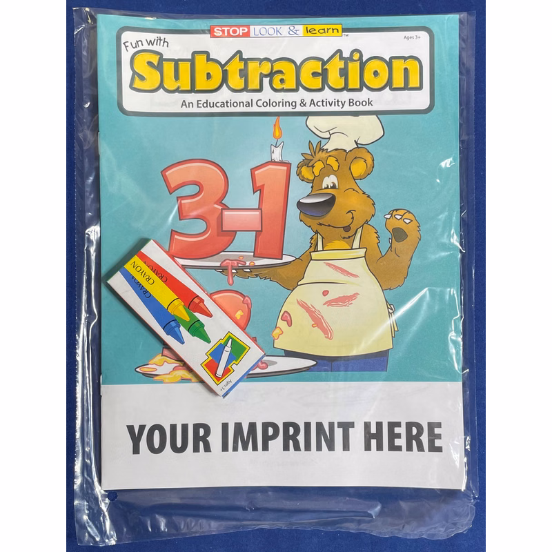 COLORING SET - Fun With Subtraction Coloring Book Fun Pack