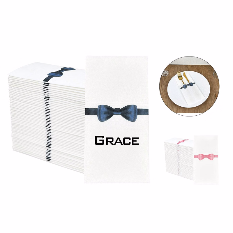Disposable Dust-Free Napkins with Cutlery Pockets