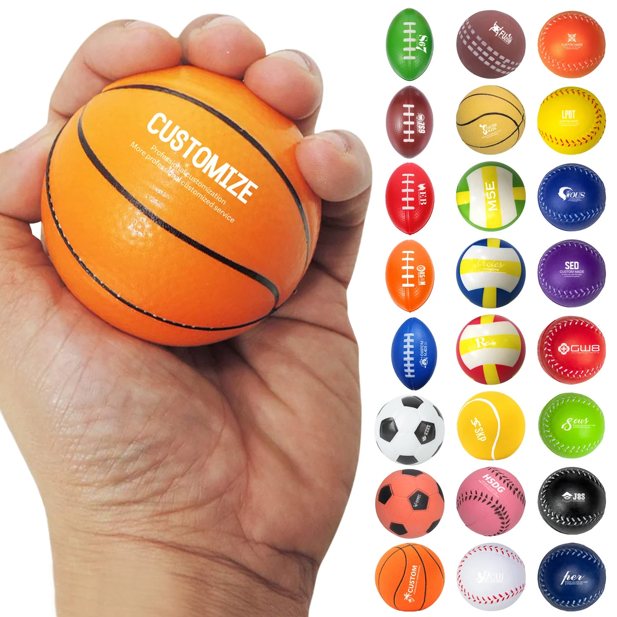 2.4'' Sports PU Stress Balls 1
