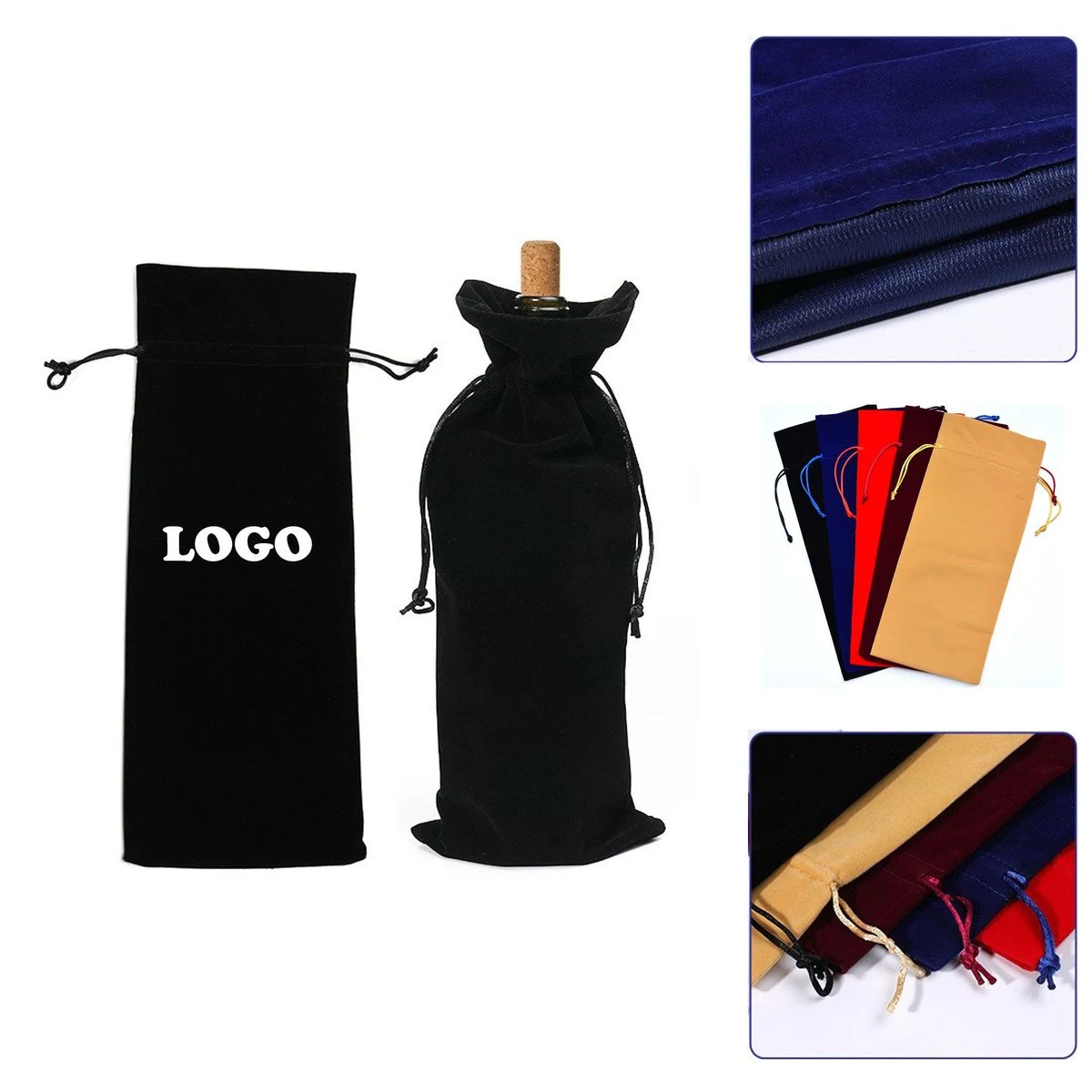 Velvet Wine Bottle Bag 1