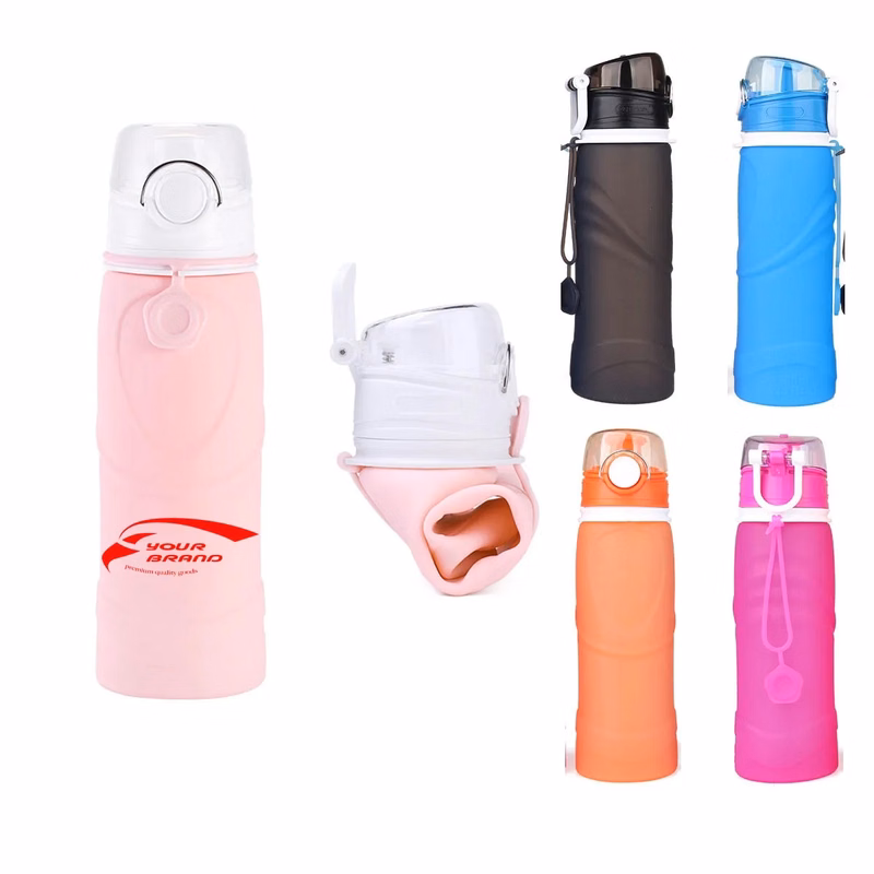 26OZ Collapsible Silicone Water Bottles Outdoor Box