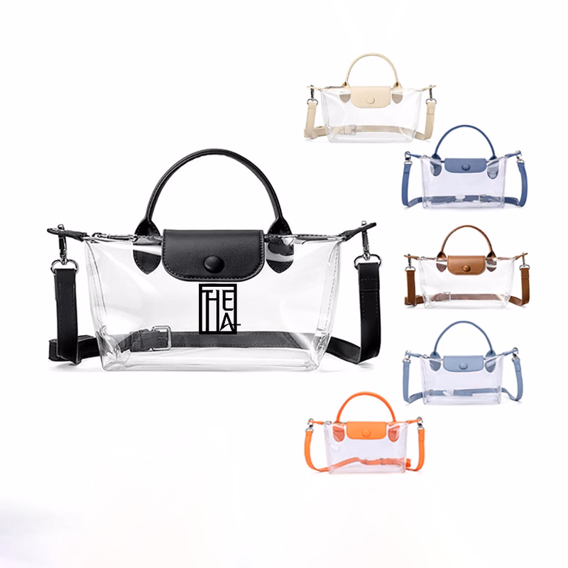 Stadium-Approved PVC Waterproof Clear Crossbody Bag