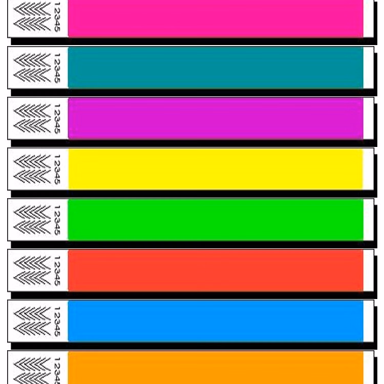 1" Tyvek Wristband - Neon Colors
