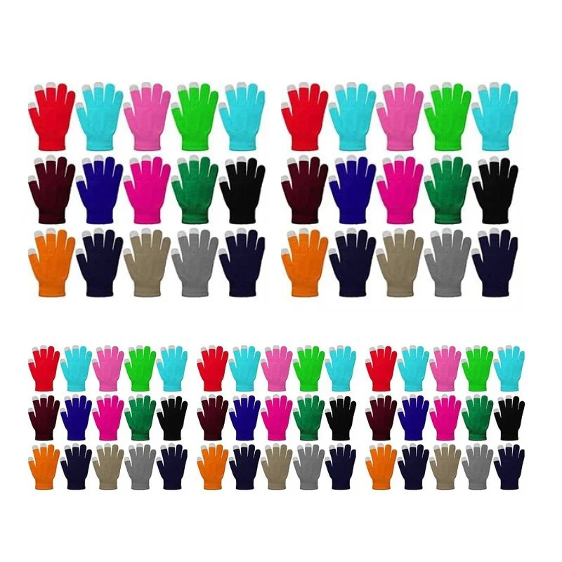 Acrylic Touch Screen Knitted Gloves 1
