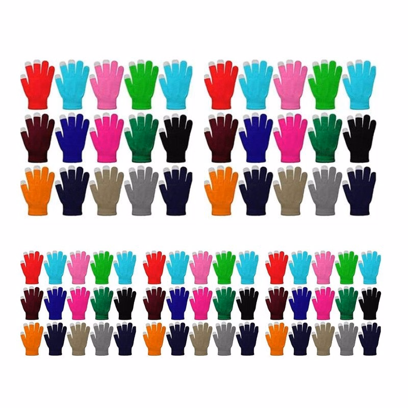 Acrylic Touch Screen Knitted Gloves