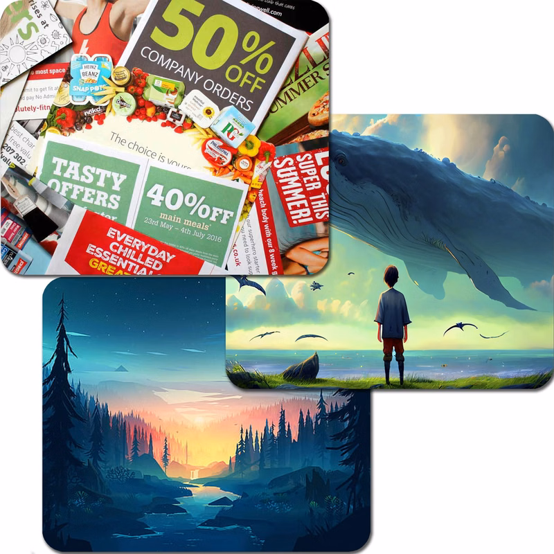 Large Full Color Sublimation Rectangular Mouse Pads
