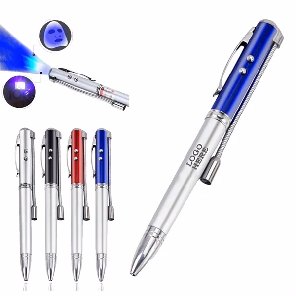 Custom Metal Ballpoint Pen with UV Money Detector & Light — Professional Security Tool