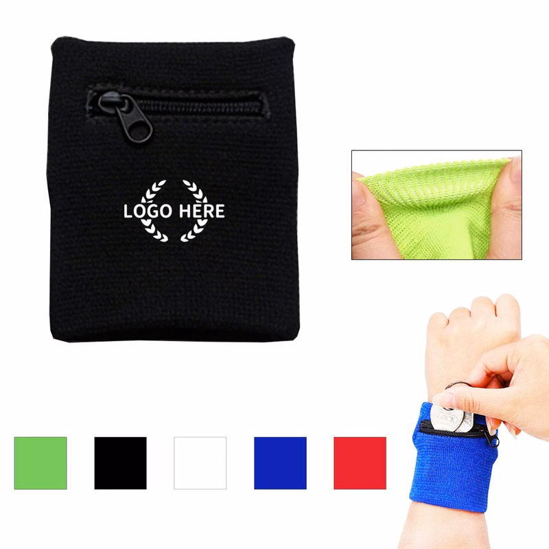 Zipper Wrist Wallet Pouch Sport Wristband