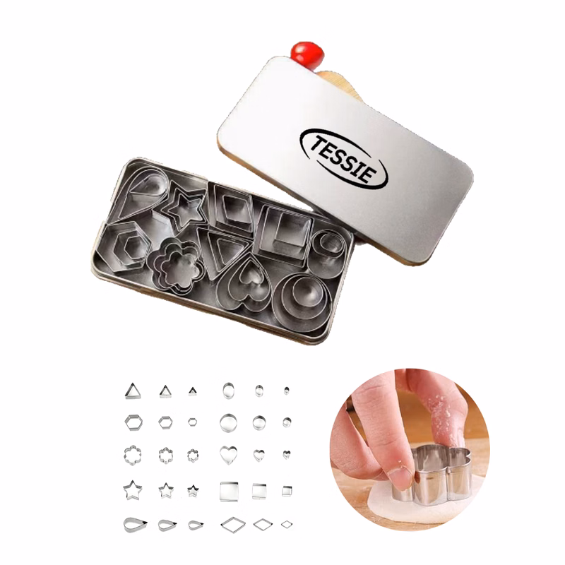 30-Piece Stainless Steel Cookie Cutter Set
