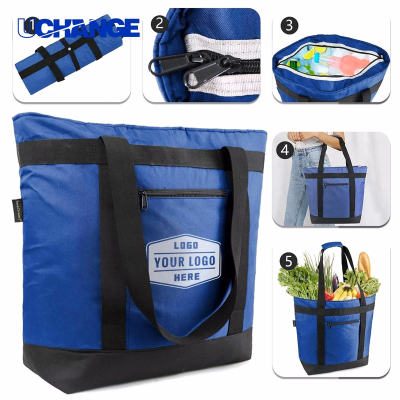 Large Insulated Shopping Tote Bag