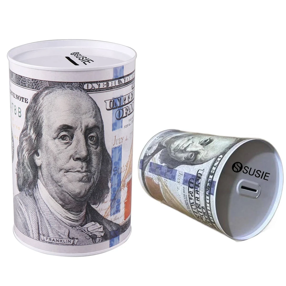 Round Tin Money Box 1
