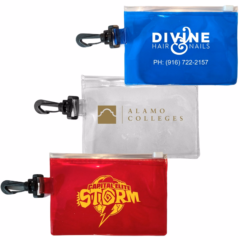 Translucent Zip Carabiner Pouch