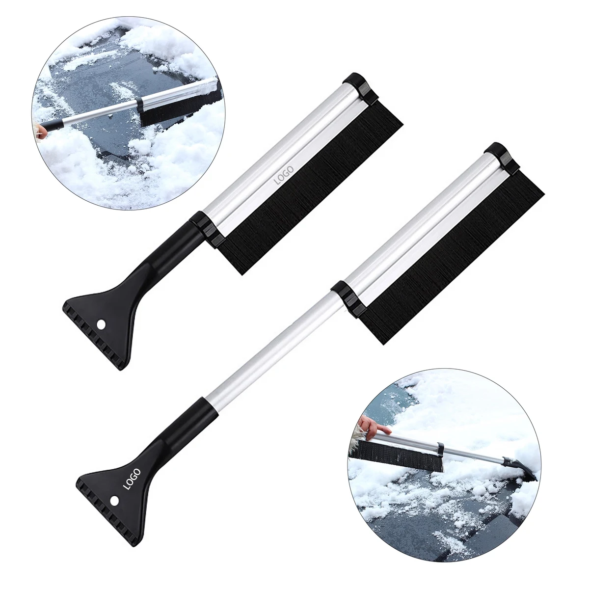2-in-1 Ice Scraper with Brush for Car 1