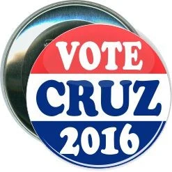 Cruz, Vote Cruz 2016 Stripes, Political Button 1