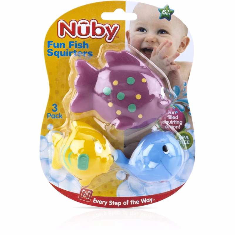 Nuby Fun Fish Bath Squirter Toys - 3 Pack