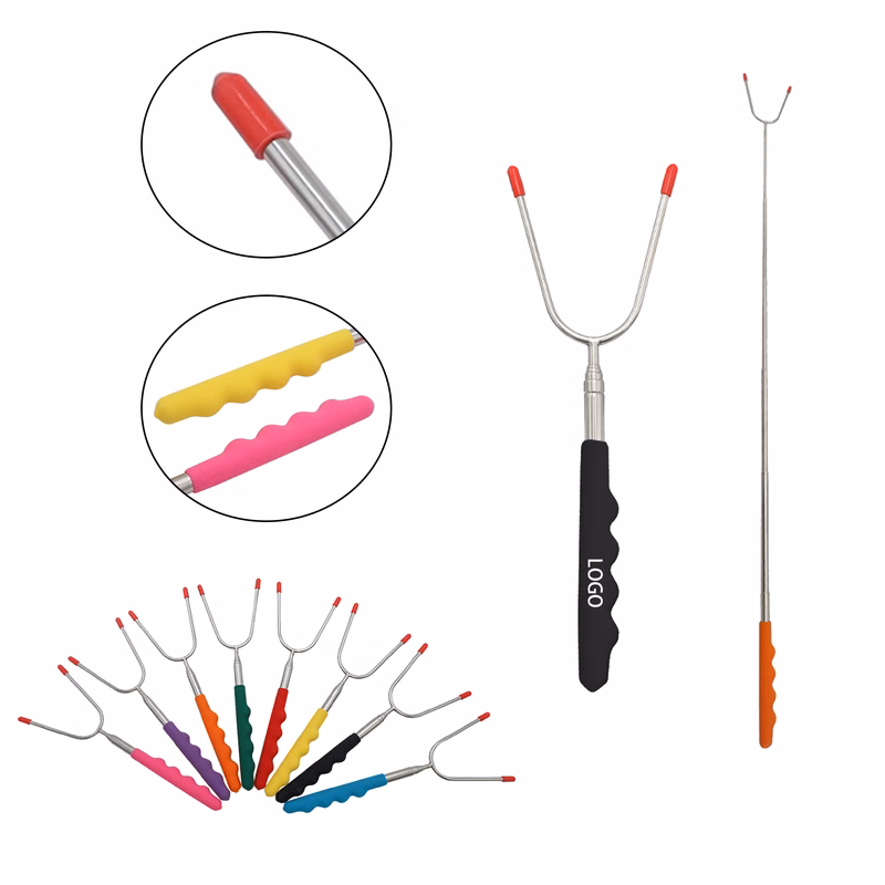 MOQ:20pcs Retractable Barbecue Fork