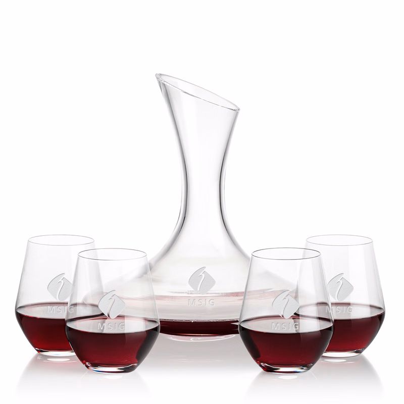 Madagascar Carafe & Reina Stemless Wine