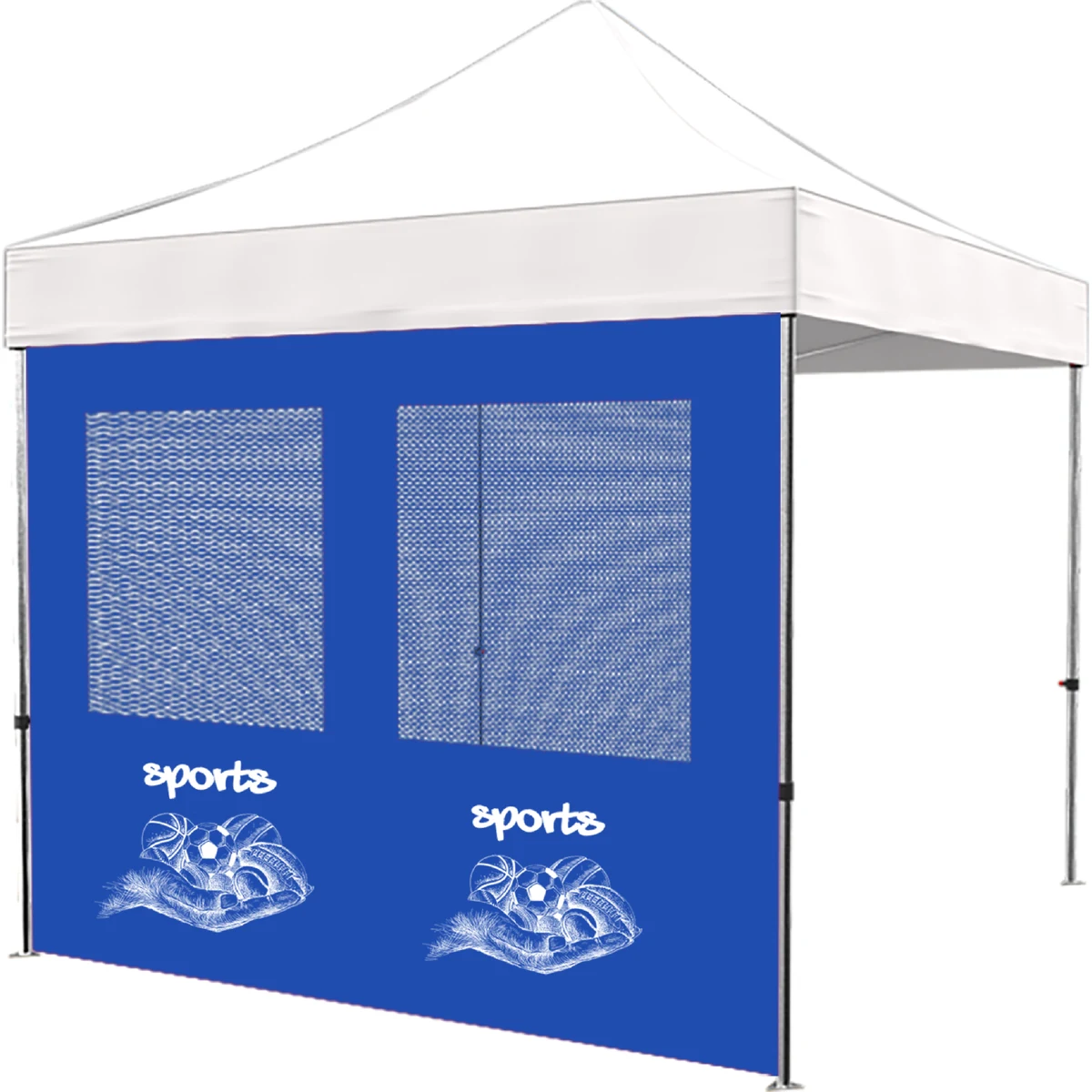 10ft Full Tent Wall Only - 1 Side Imprint w/Double Mesh Window 1