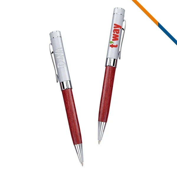 Custom 5.5 in Lightweight Wooden Twist Action Pen — Corporate Gifting Essential 1