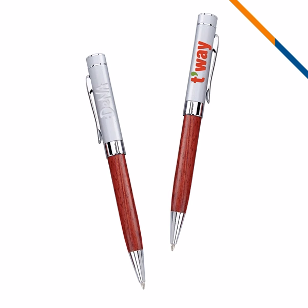 Custom 5.5 in Lightweight Wooden Twist Action Pen — Corporate Gifting Essential