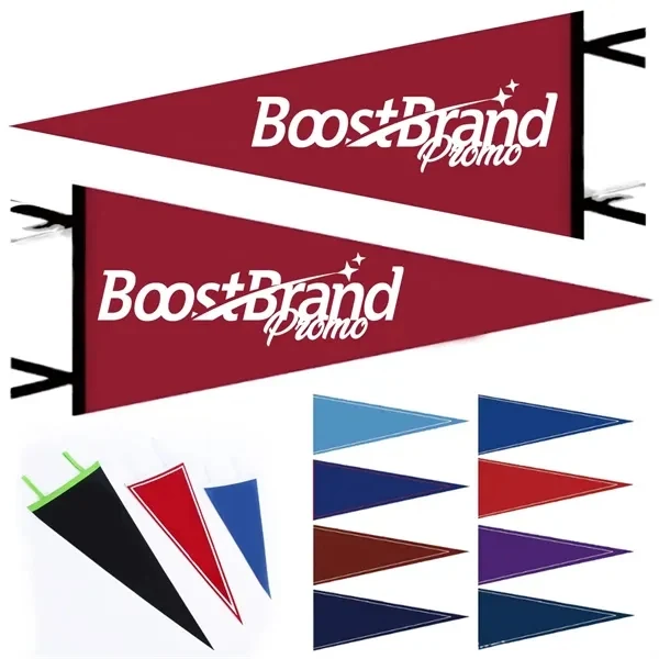 Custom Decorative Felt Pennant Flags 17.82" — Classroom & Event Décor Staple 1