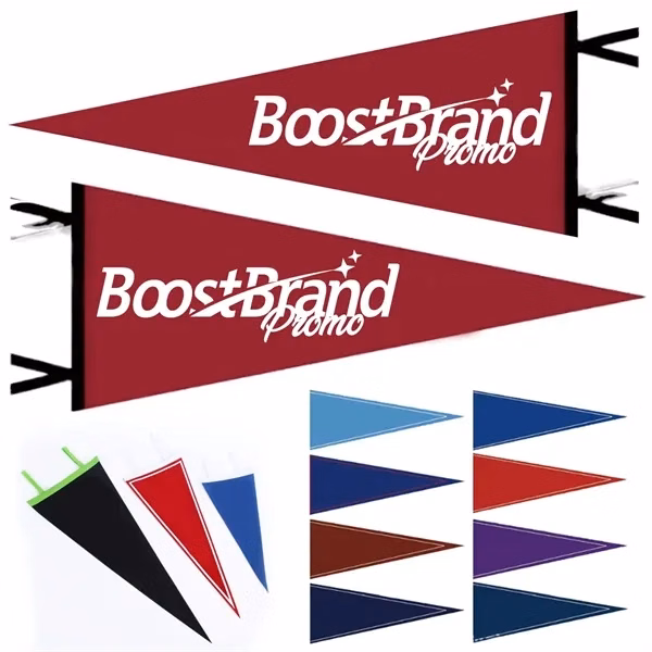 Custom Decorative Felt Pennant Flags 17.82" — Classroom & Event Décor Staple