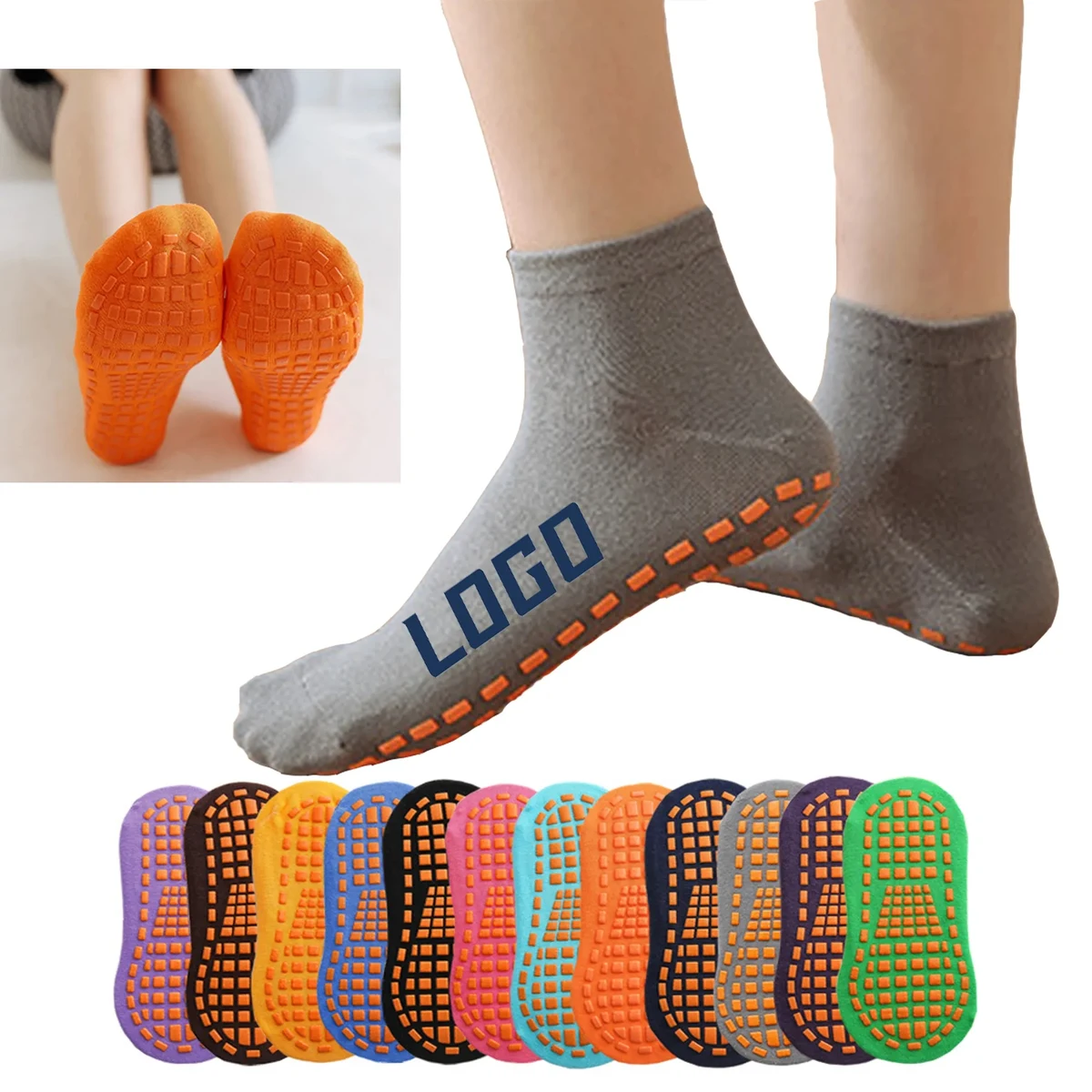 Non Slip Yoga Home Floor Cotton Socks MOQ100pairs 1