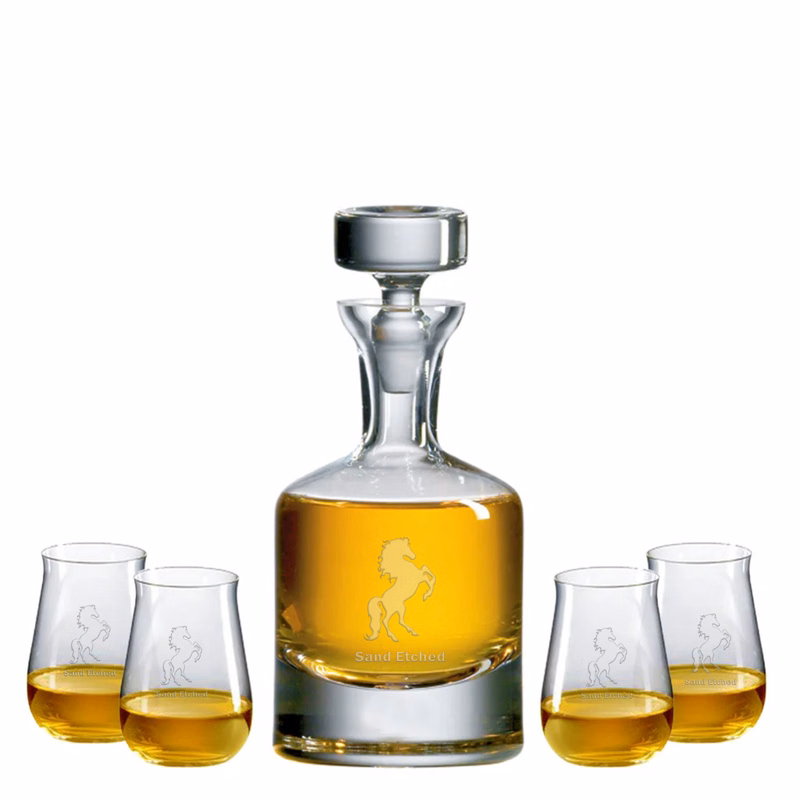 Buckingham Scotch Decanter Gift Set Lead-Free Crystal