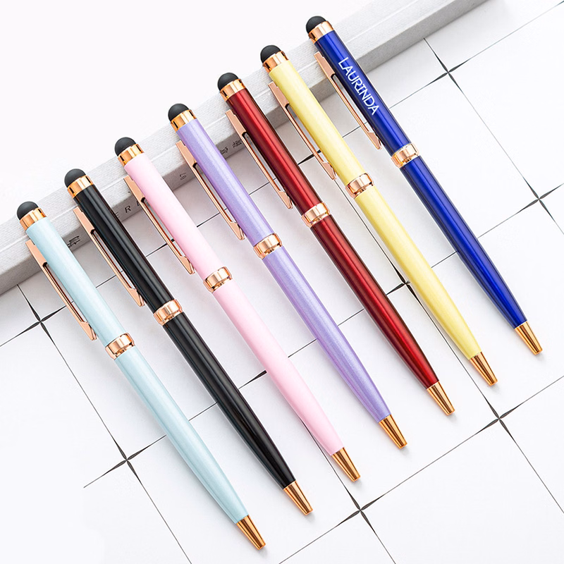 Twist Action Ballpoint Pen w/ Touchscreen Stylus