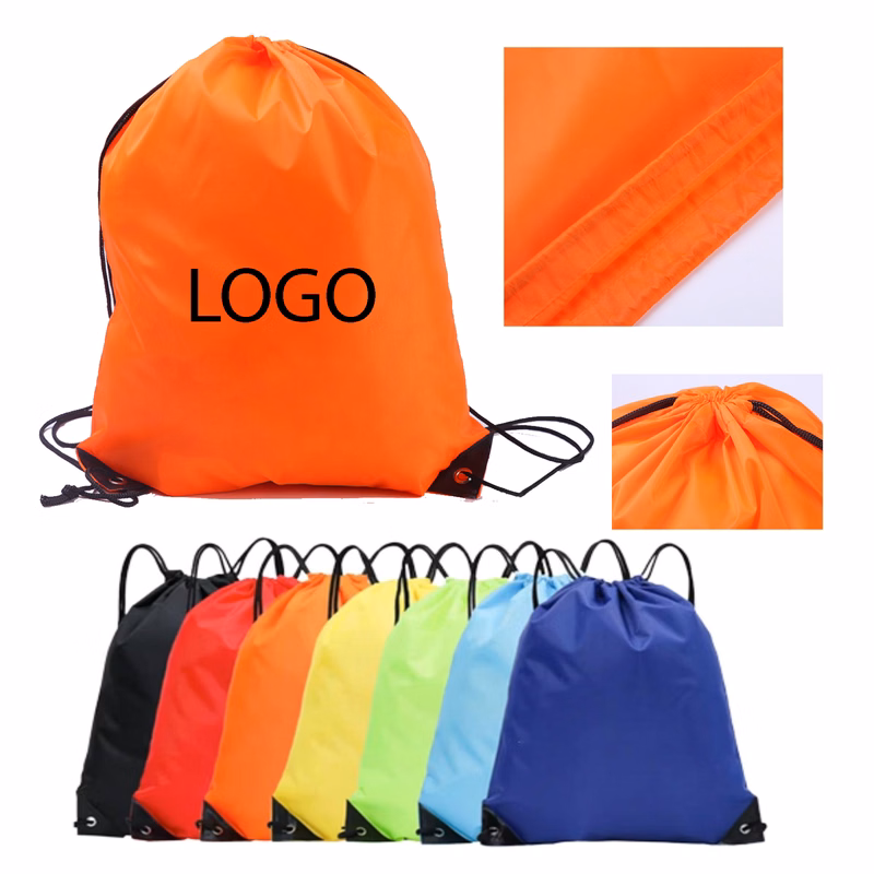 Custom 210D Polyester Drawstring Backpack