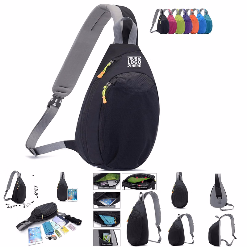 Women Men Peicees Sling Crossbody Chest Shoulder Bag Backpack