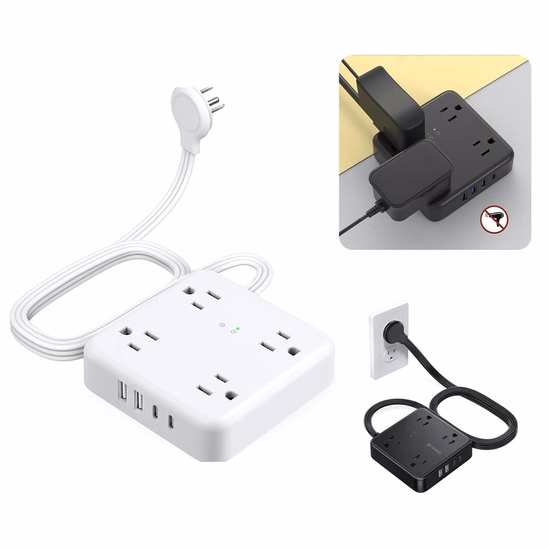 6ft Surge Protector Power Strip USB Charging Ports