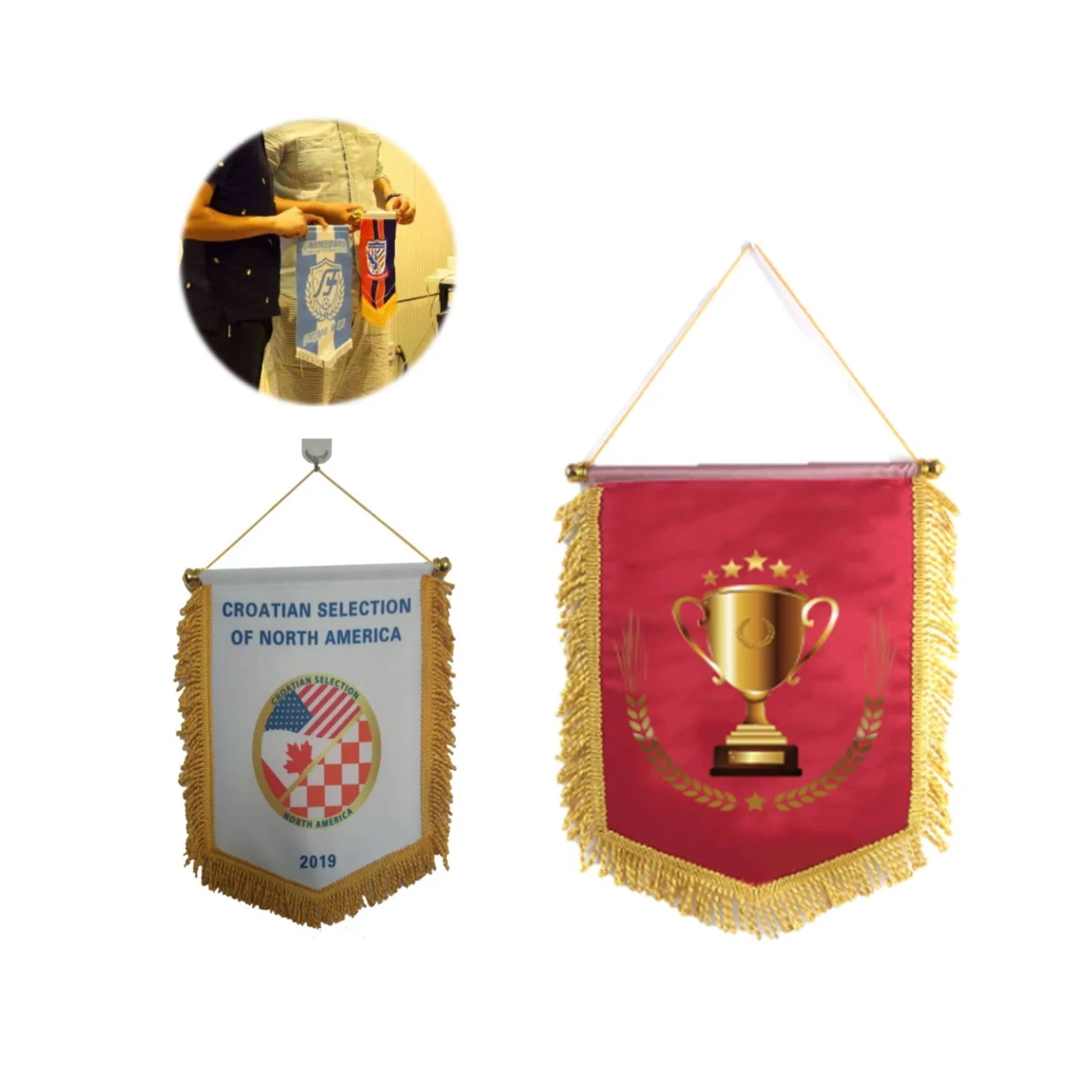 Custom Double Sides Pennants Flags 1