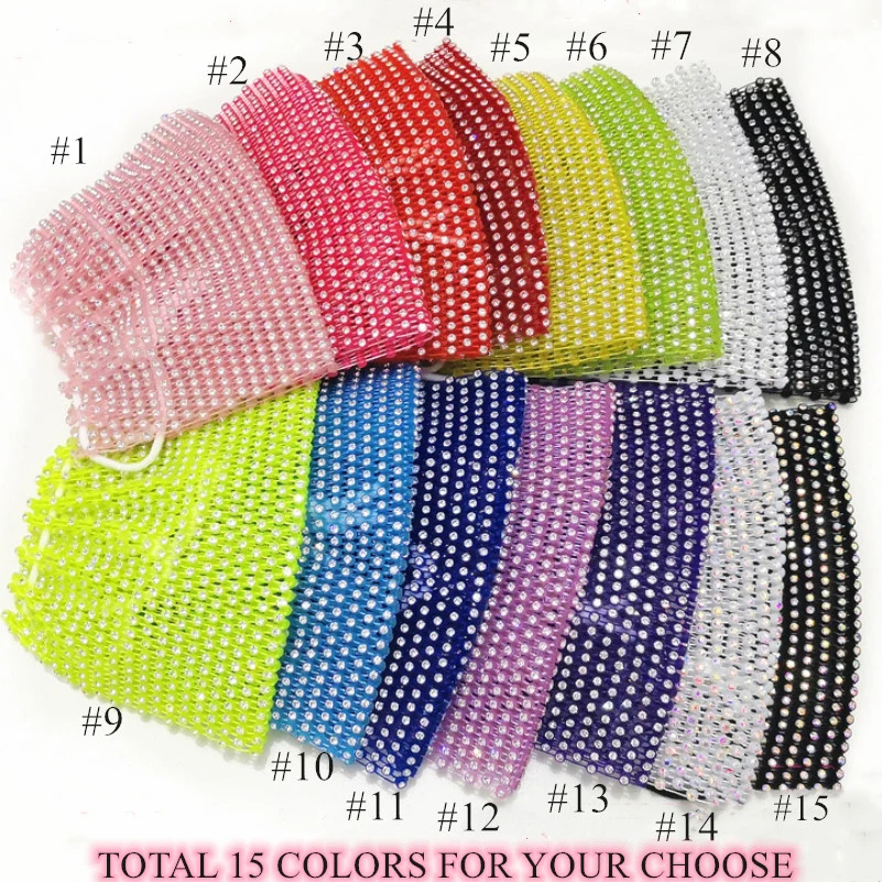 Fashion diamond mouth medical protection face mask 1