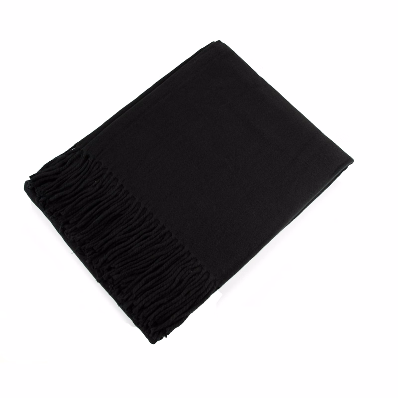 Black 100% Alpaca Throw Blanket